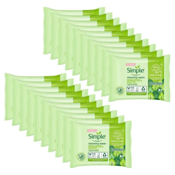 Simple Cleansing Facial Wipes (20 x 7s)