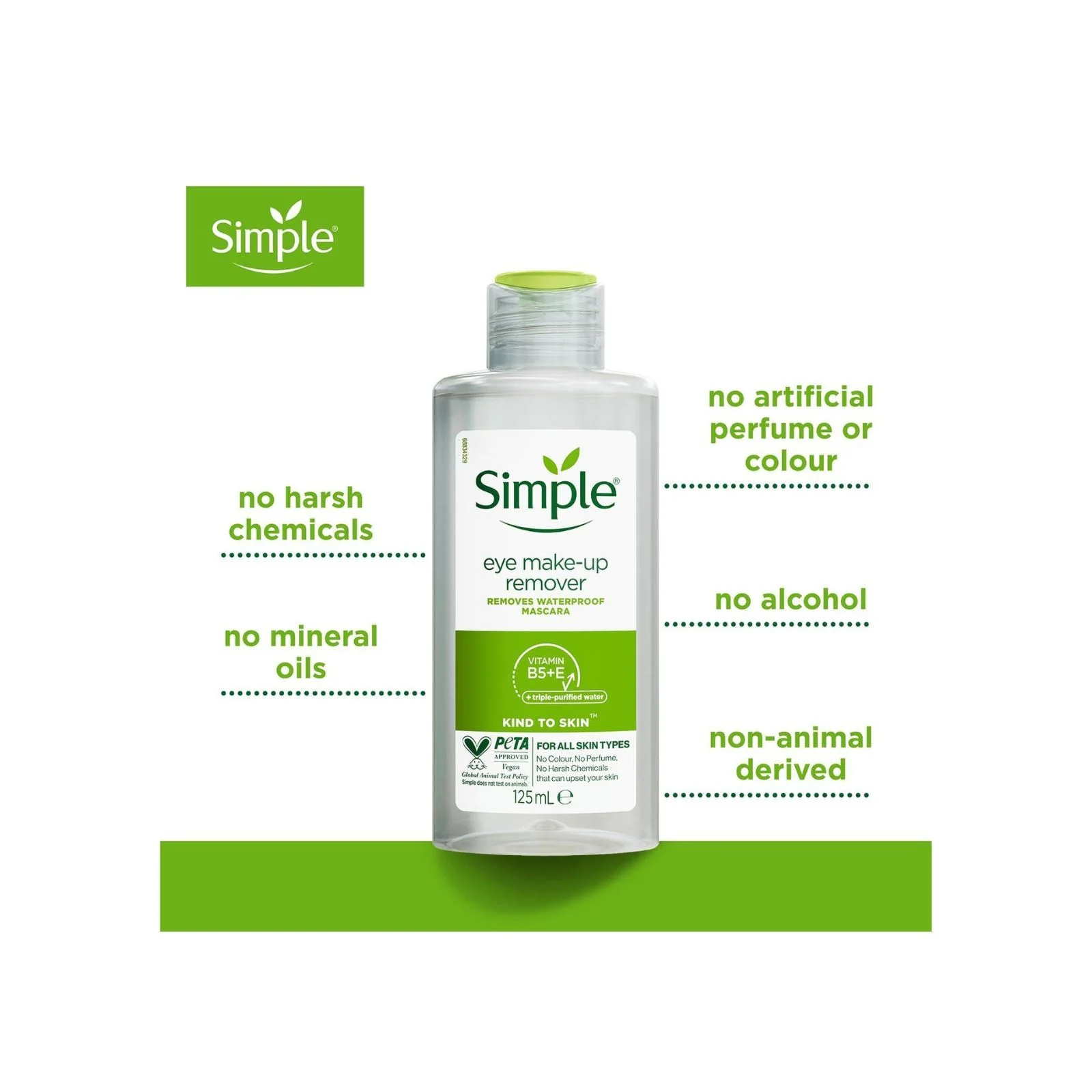 Simple Kind To Eyes Eye Make Up Remover 125 ml - Image 2
