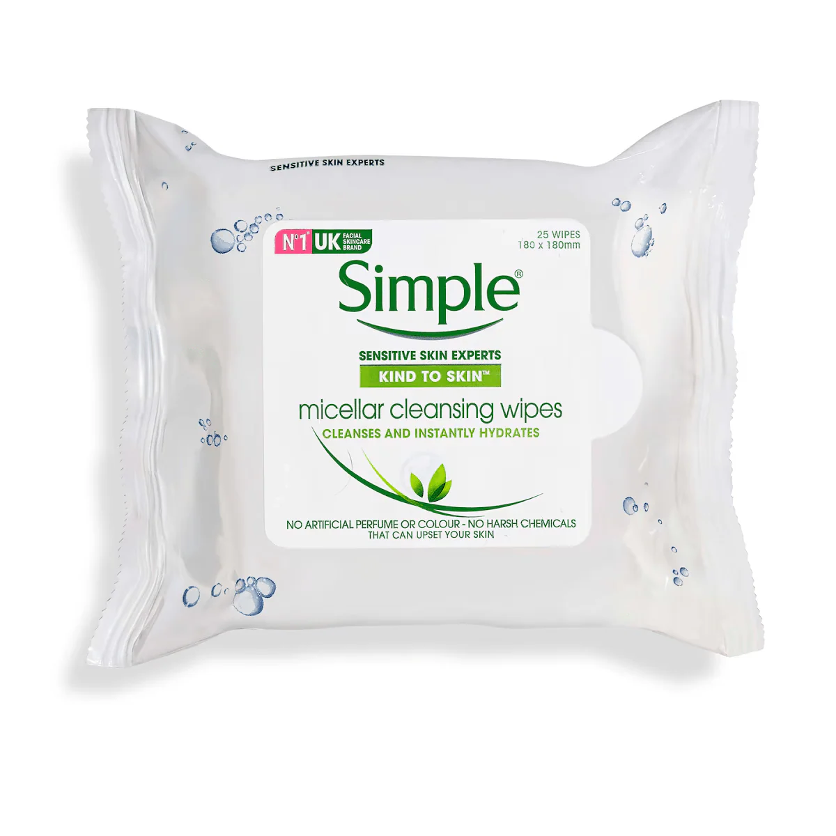 Simple Kind to Skin Micellar Cleansing Facial Wipes (6 x 25s) - Image 2