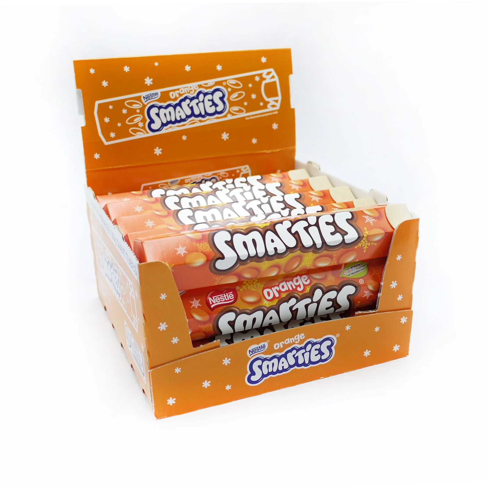 Smarties Orange Chocolates Giant Tube 120g (Box of 20)