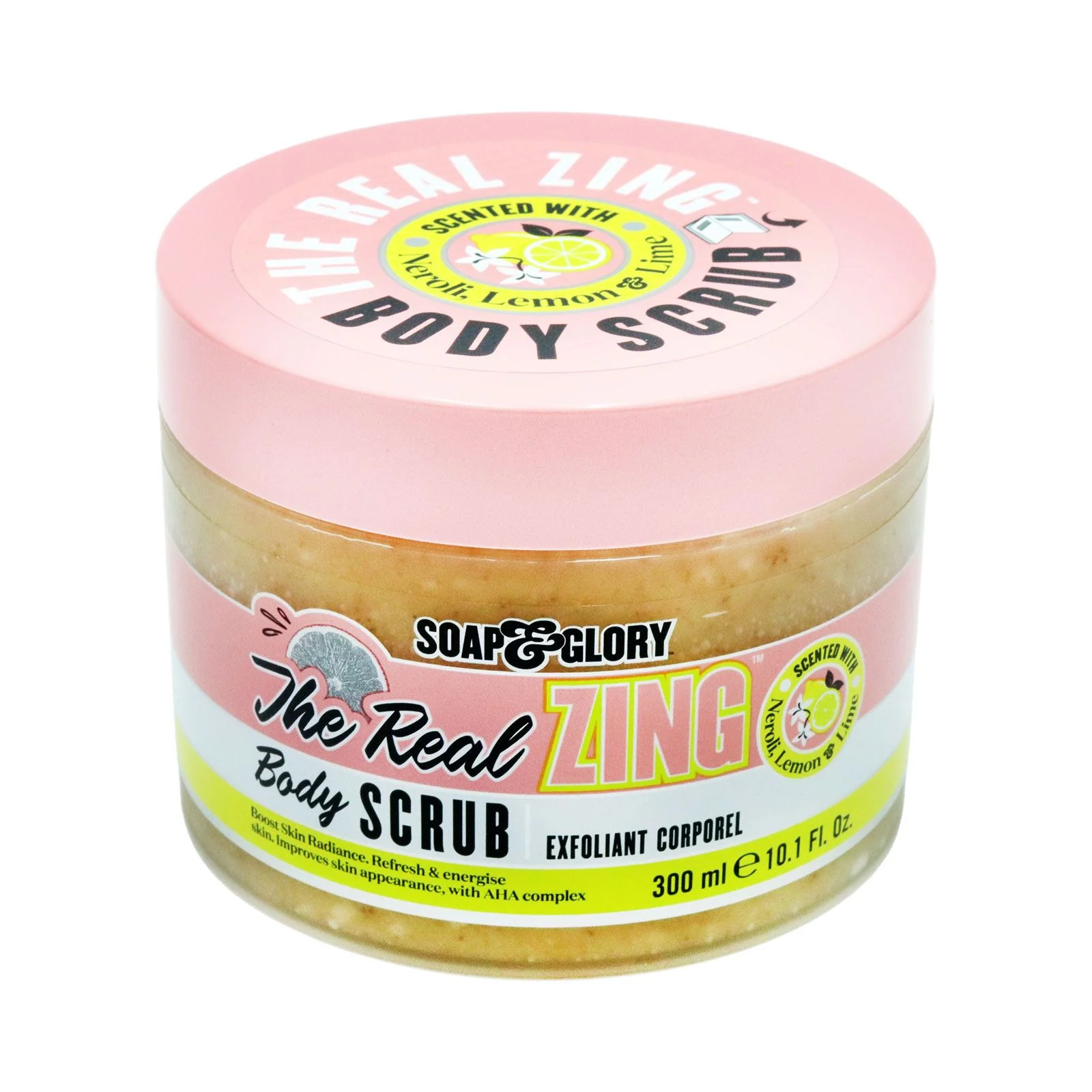 Soap & Glory Body Scrub Exfoliant The Real Zing, Lemon Lime & Neroli 300ml