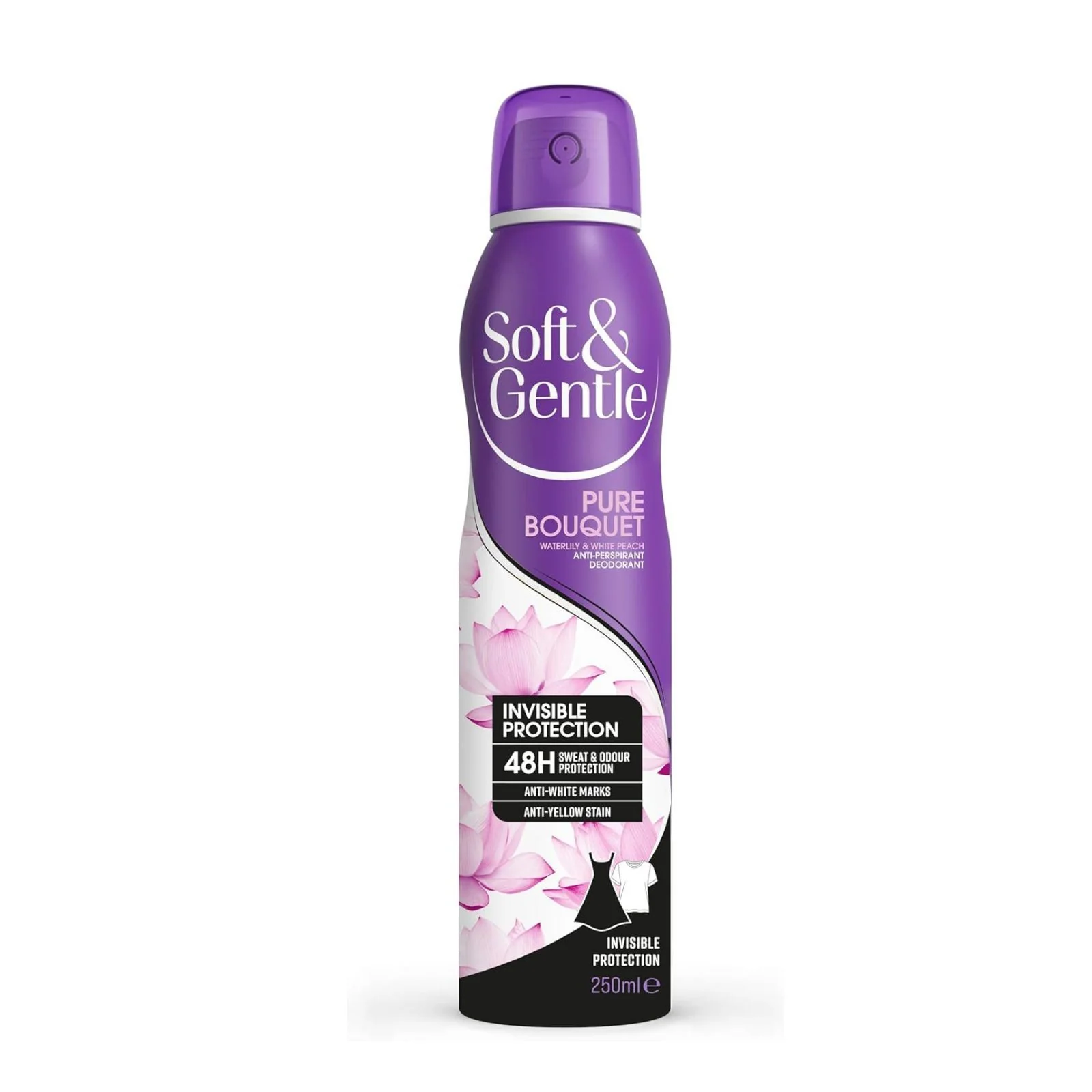Soft & Gentle Anti-Perspirant Deodorant, Pure Bouquet, Invisible Protection, 250ml