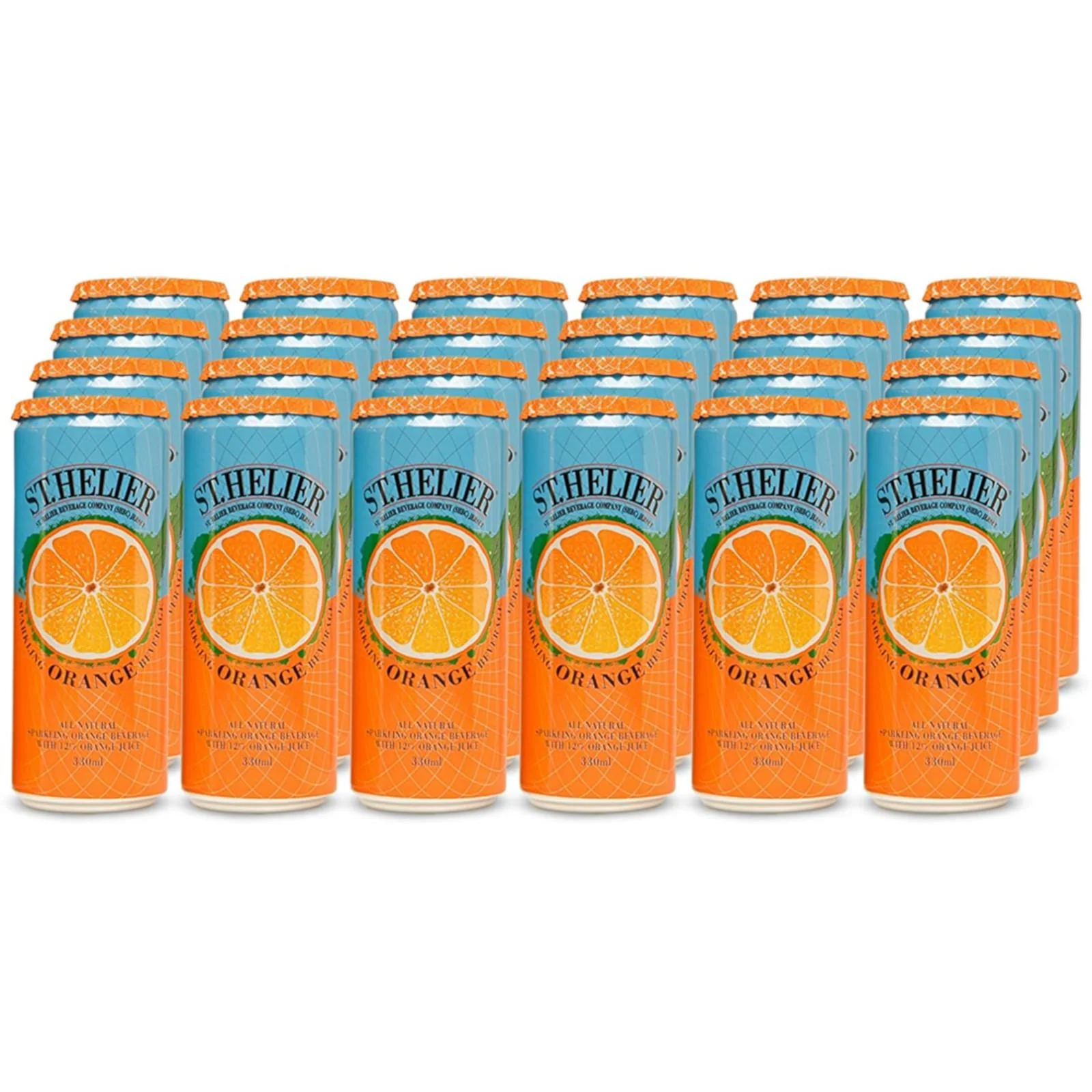 St Helier Sparkling Orange All Natural Drink 24 x 330ml - Image 2