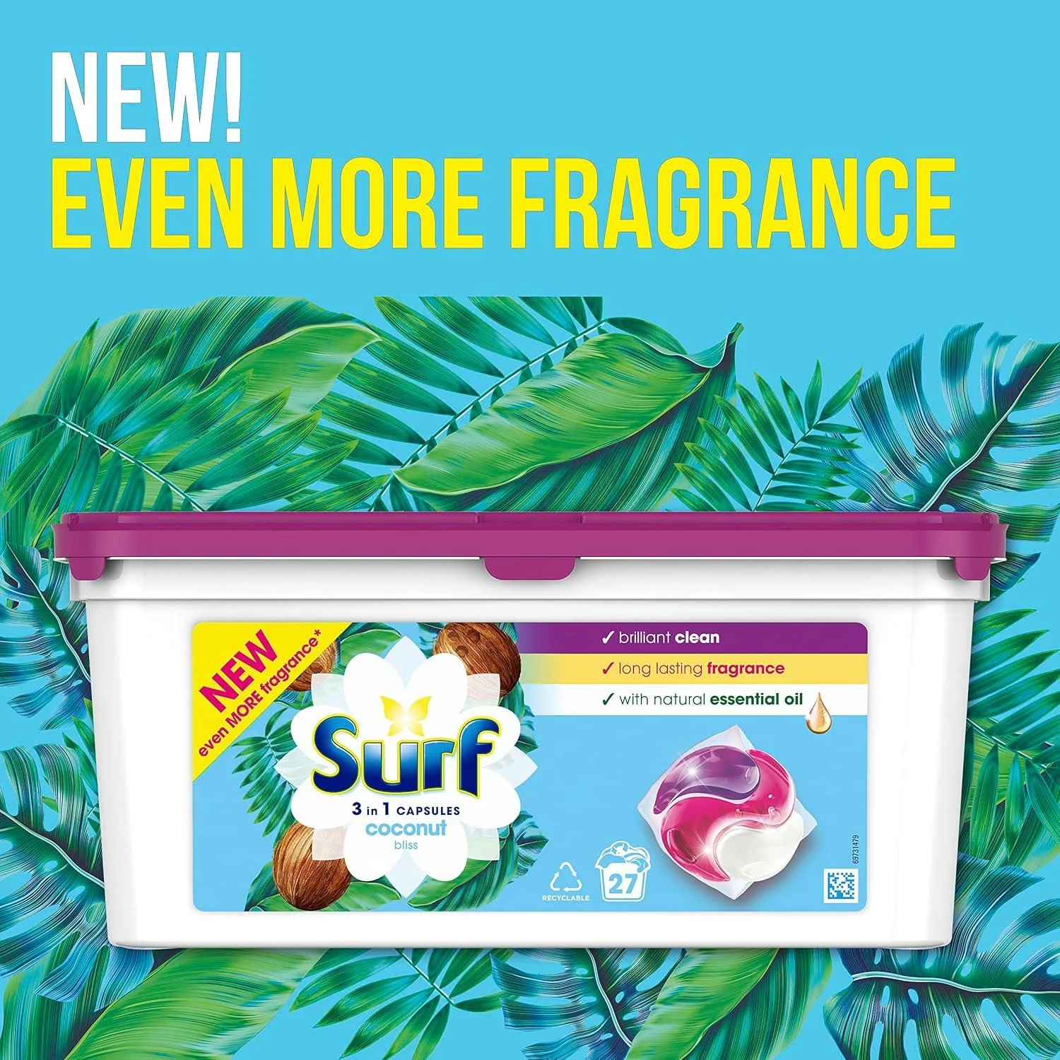 Surf Coconut Bliss 3 in 1 Capsules 27 washes - Image 2
