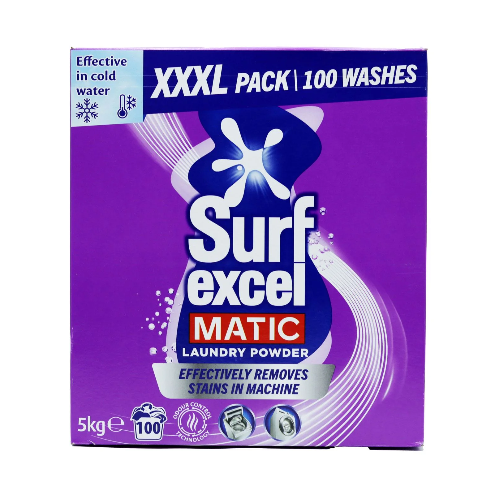 Surf Excel Matic Laundry Detergent Powder XXL 100 Washes, 5kg