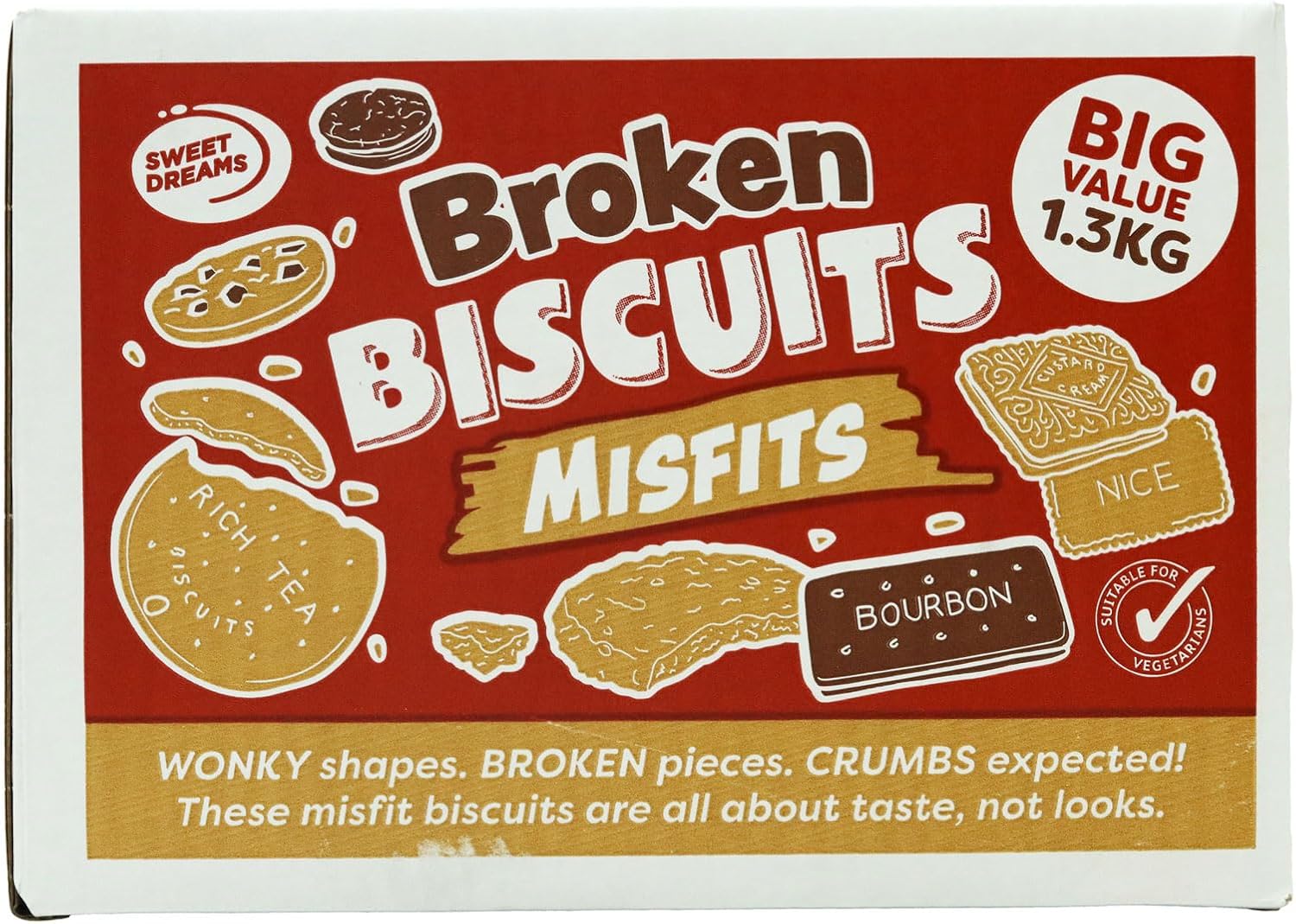 Sweet Dreams Broken Biscuit Assortment Box 1.3kg