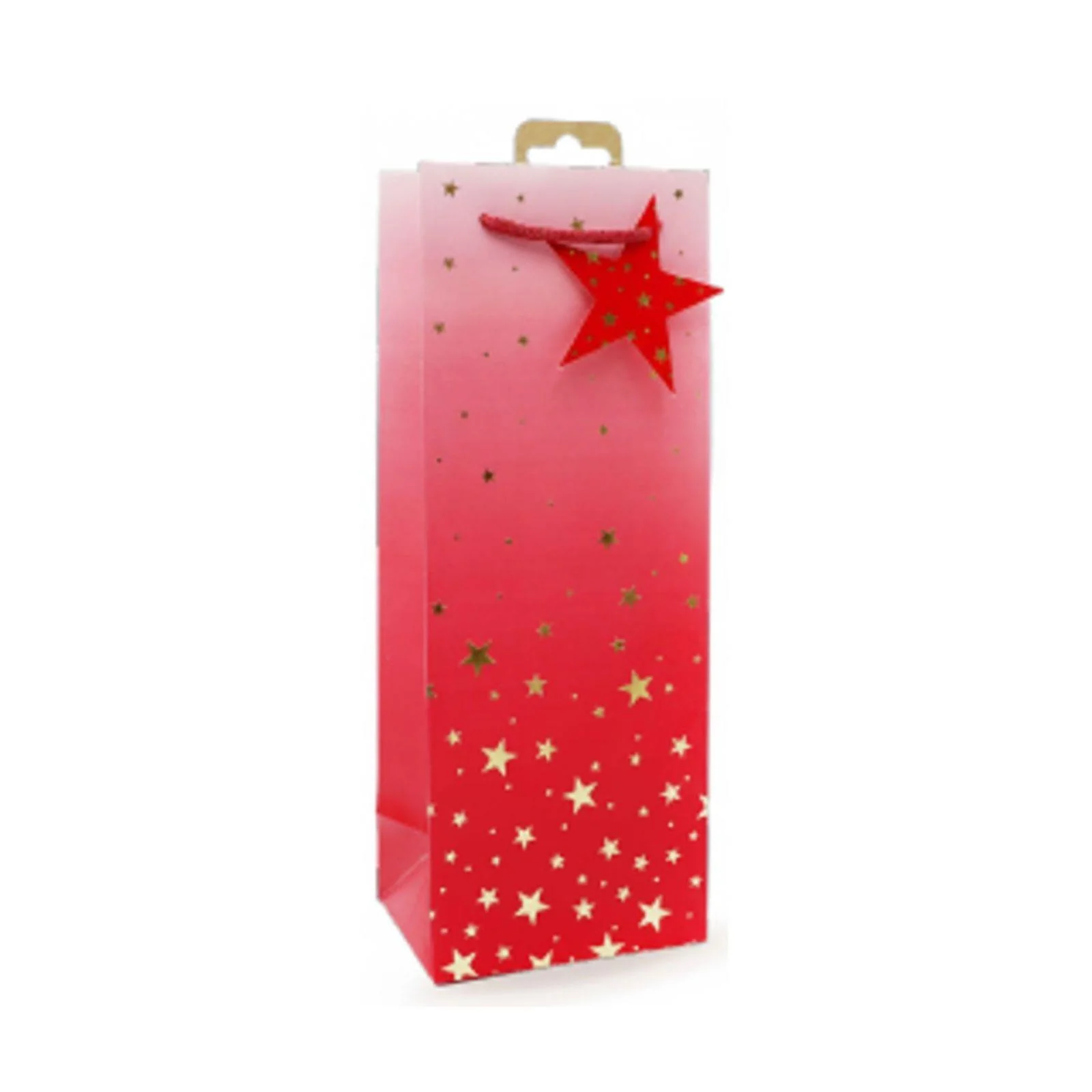 Tesco Gift Bag Bottle Red Star (Box of 12) - Image 2