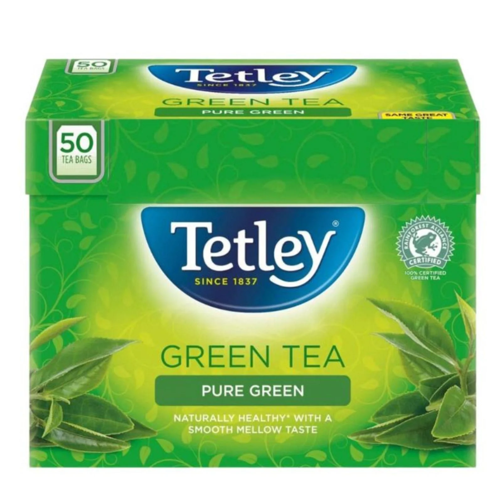 Tetley Pure Green Tea, 50 bags (Box of 6)