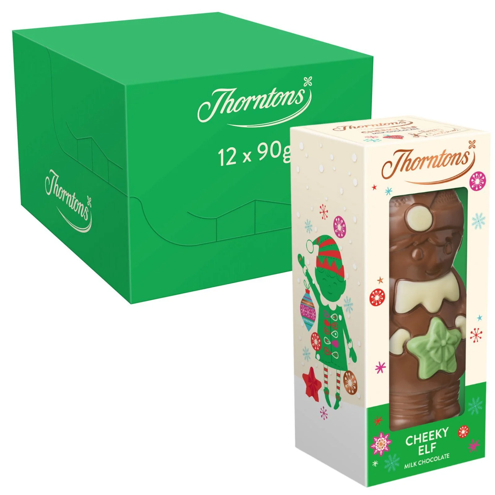 Thorntons Cheeky Elf Milk Chocolate Christmas Gift 90g (Box of 12)
