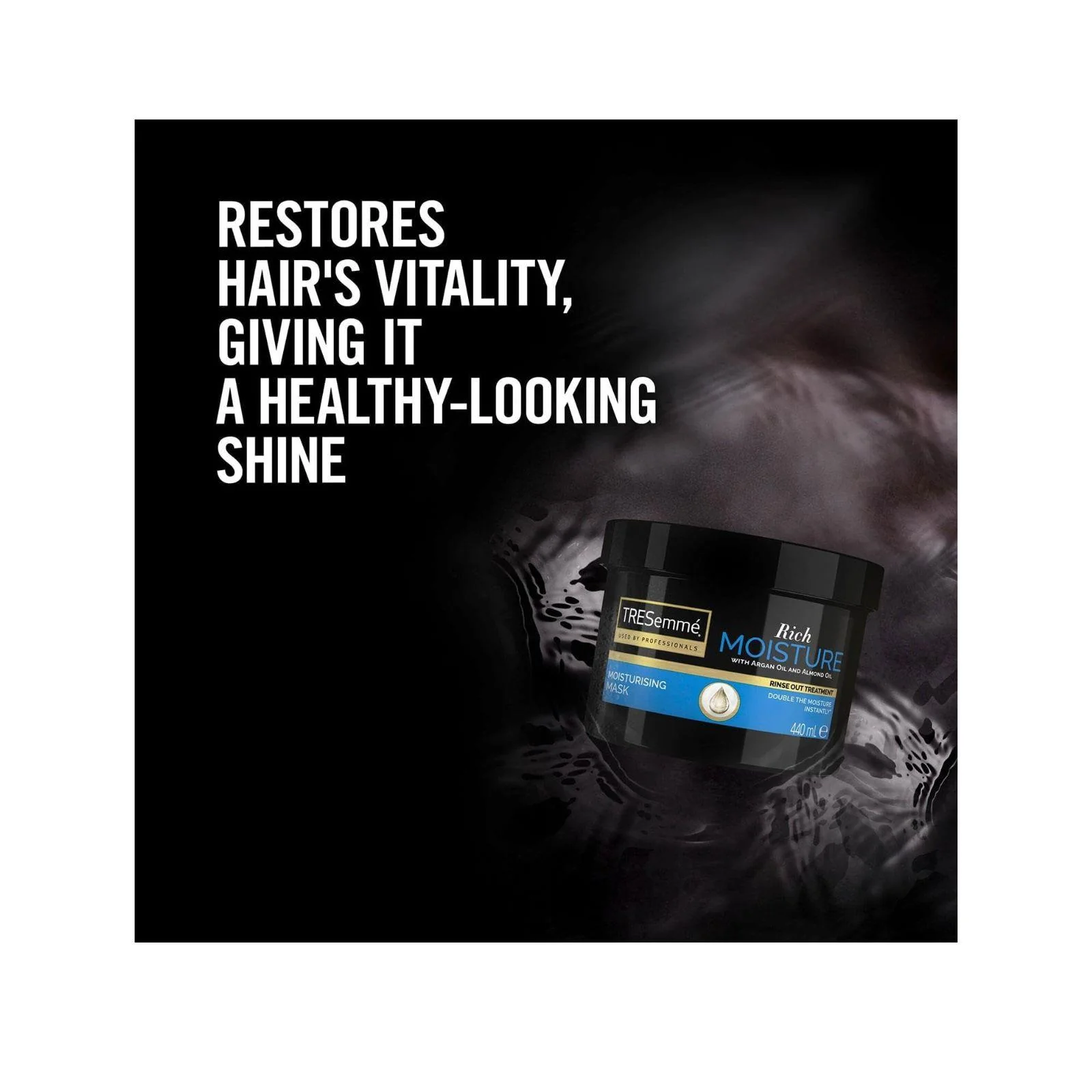 TRESemme Rich Moisture Hair Mask Argan Oil and Almond Oil Moisturising and Hydrating 440ml - Image 2