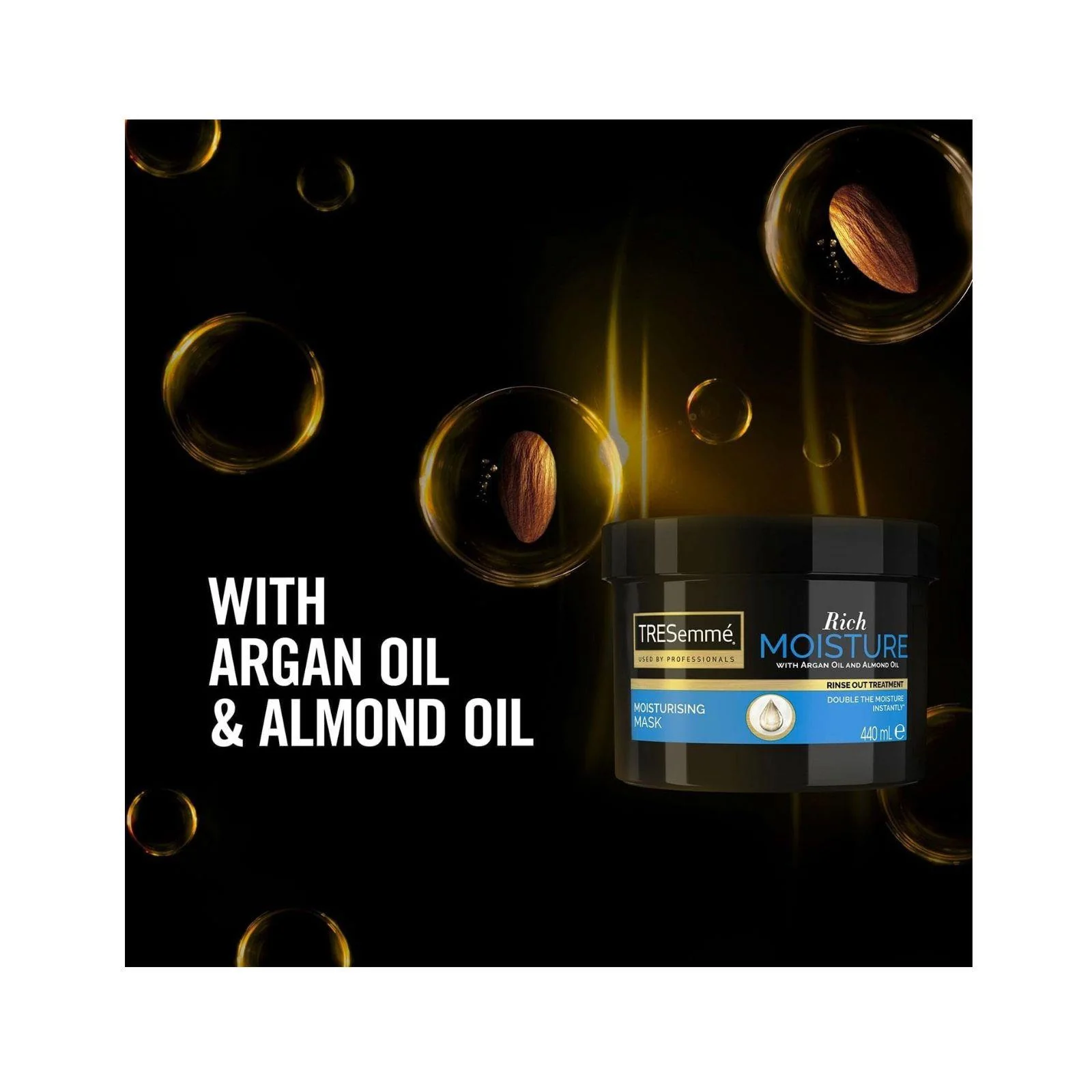 TRESemme Rich Moisture Hair Mask Argan Oil and Almond Oil Moisturising and Hydrating 440ml - Image 3