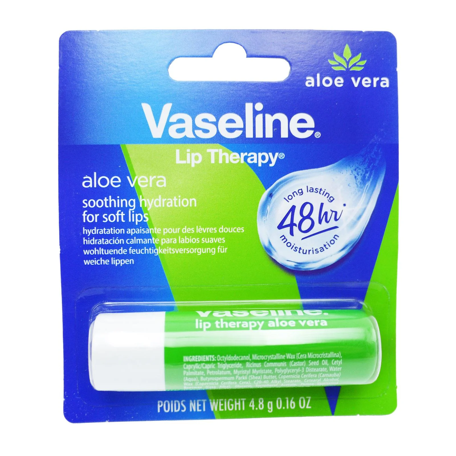 Vaseline Stick Green Aloe Vera Lip Therapy 4.8g