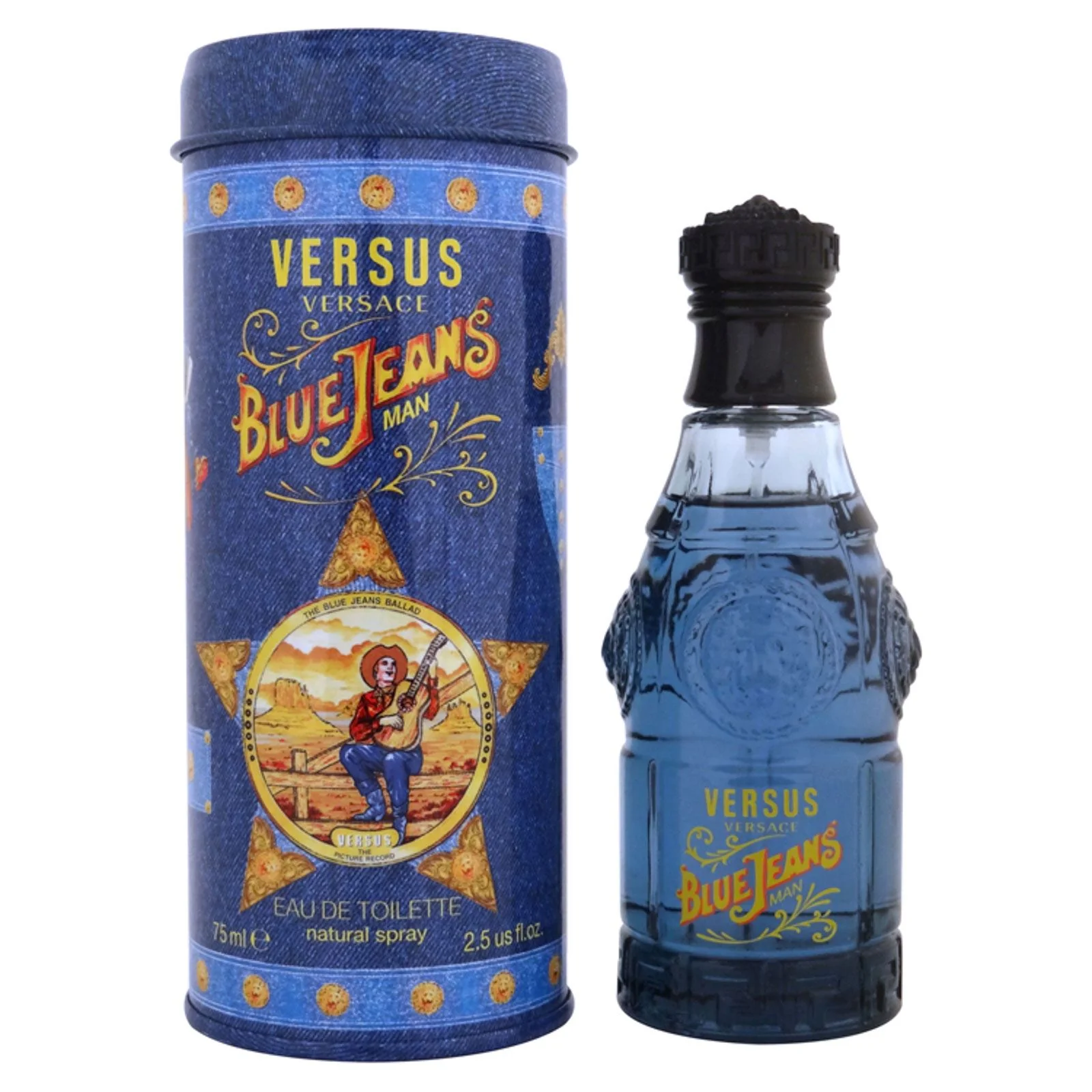 Versace Blue Jeans man Eau de Toilette Perfume for Men 75ml