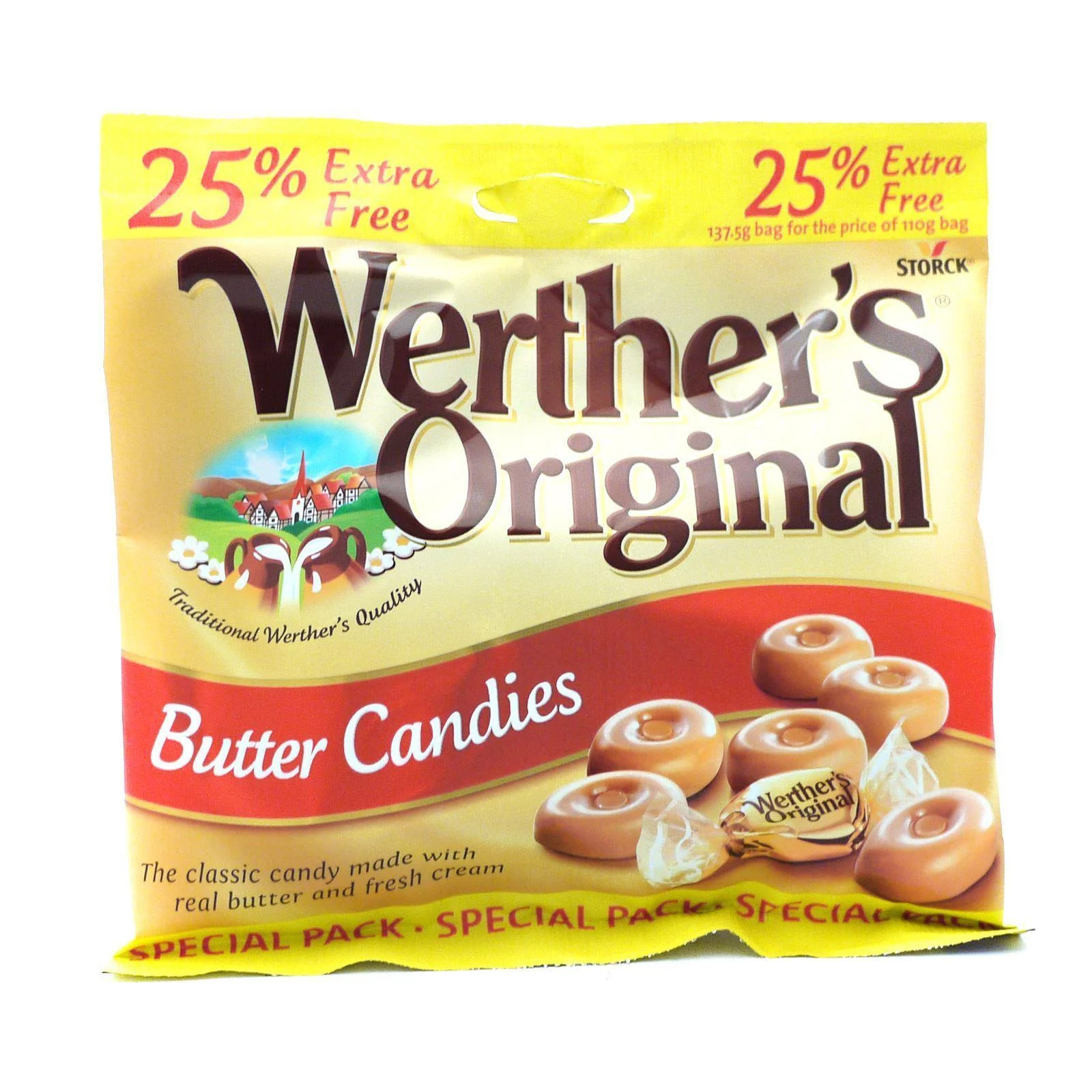Werthers Original 25% Extra Free 137.5g (Box of 24)