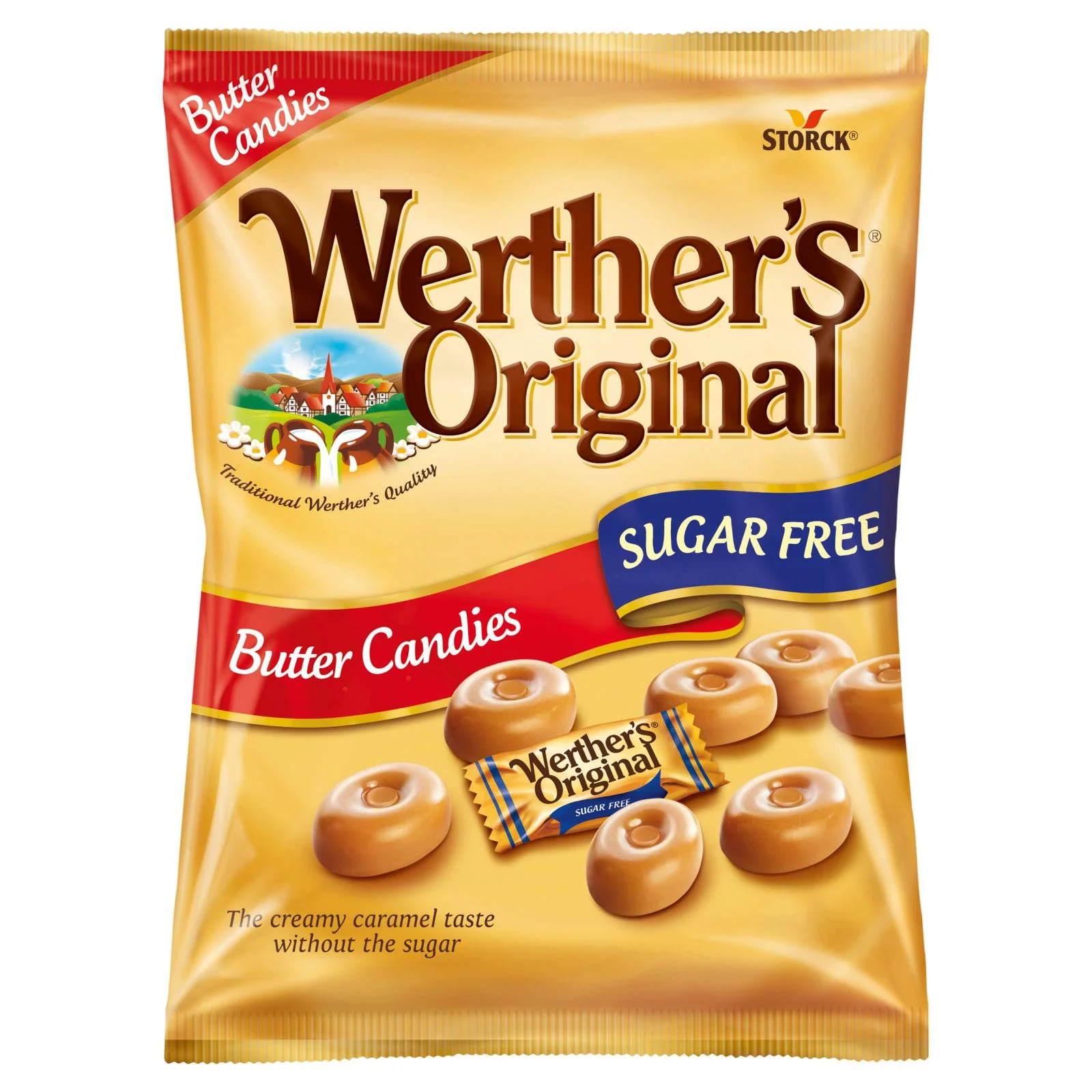 Werther's Original Sugar Free Butter Candies 80g (Box of 18) - Image 2