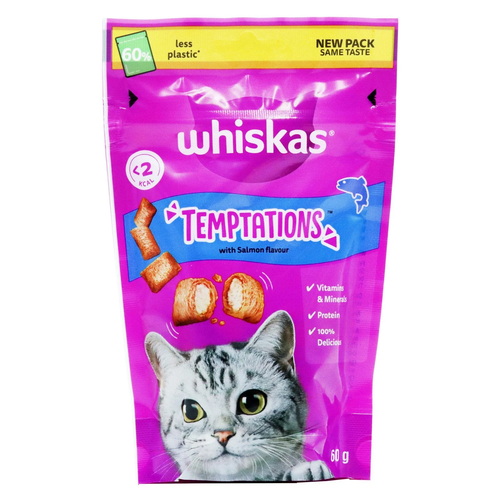 Whiskas Cat Temptations Salmon 60g (Box of 6) - Image 2