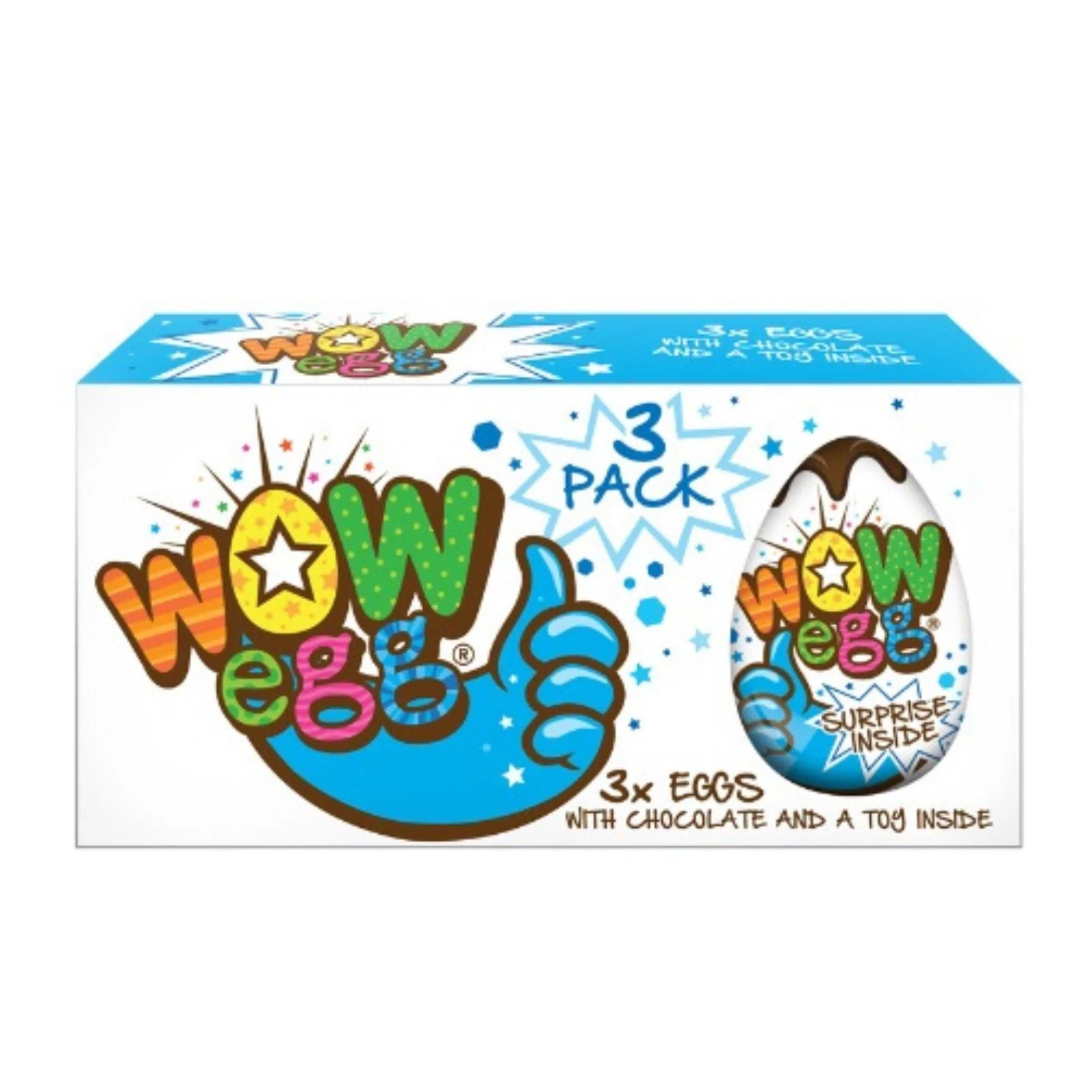 Wow Egg Blue 3 Pack 45g (Box of 24)