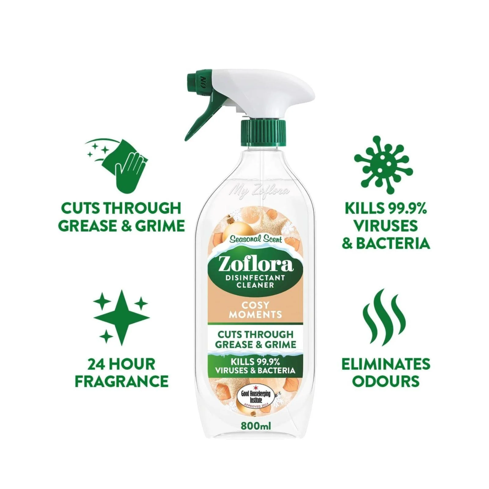 Zoflora Cosy Moments Multipurpose Disinfectant Trigger Spray, 800ml - Image 3